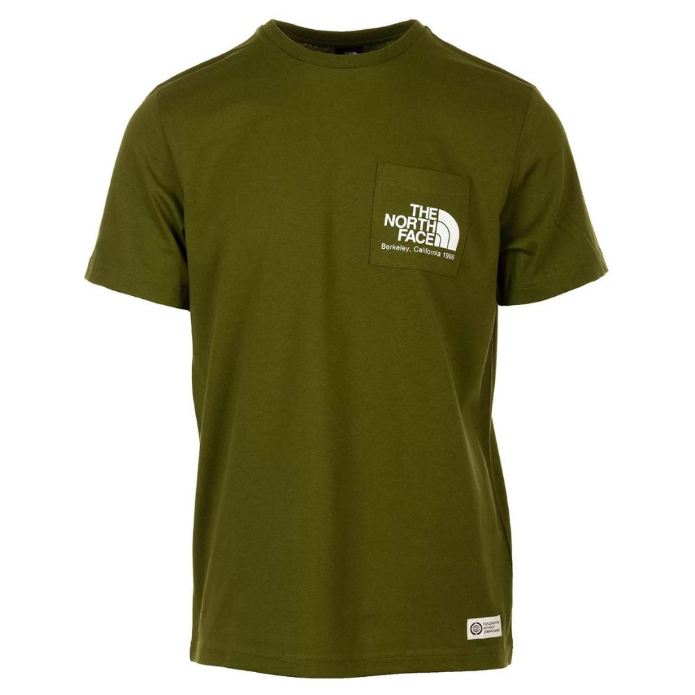 THE NORTH FACE ROUND NECK OLIVE DESIGNED TSHIRT